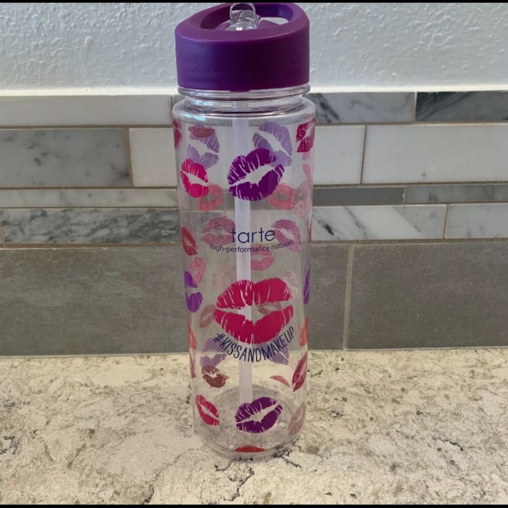 LTD EDITION RARE Tarte Kiss & Makeup Water Bottle